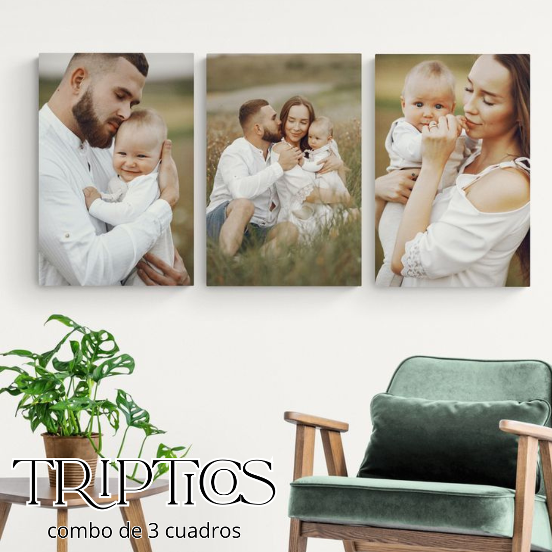 🖼️ Trípticos personalizados – Combo de 3 cuadros
